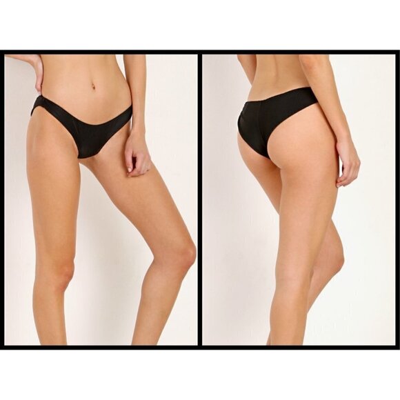 💕FRANKIE'S BIKINIS💕 Greer Ribbed Cheeky Bikini Bottom Black XL NWT - Picture 10 of 16